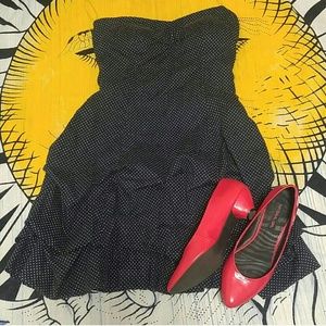 Strapless Polka Dot Pinup Dress